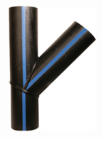 Тройник ПНД косой 45 градусов сварной ПЭ 100